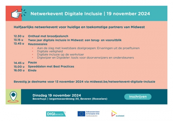 Netwerkevent Digitale Inclusie regio Midwest