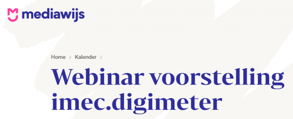 Webinar voorstelling imec.digimeter